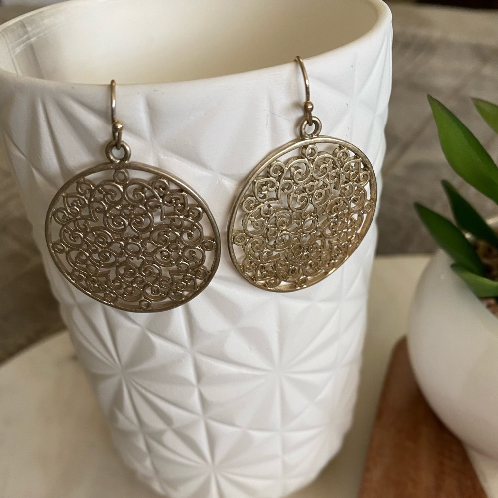 Boho medallion earrings